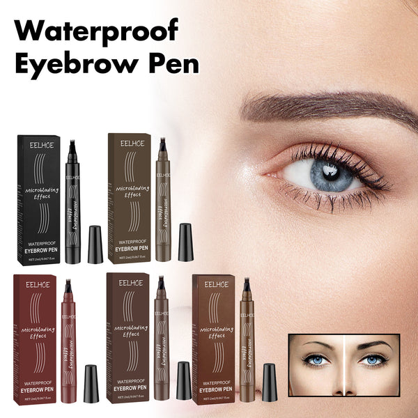 💦 Four-Fork Wild Water Eyebrow Pencil – Natural Brow Look

